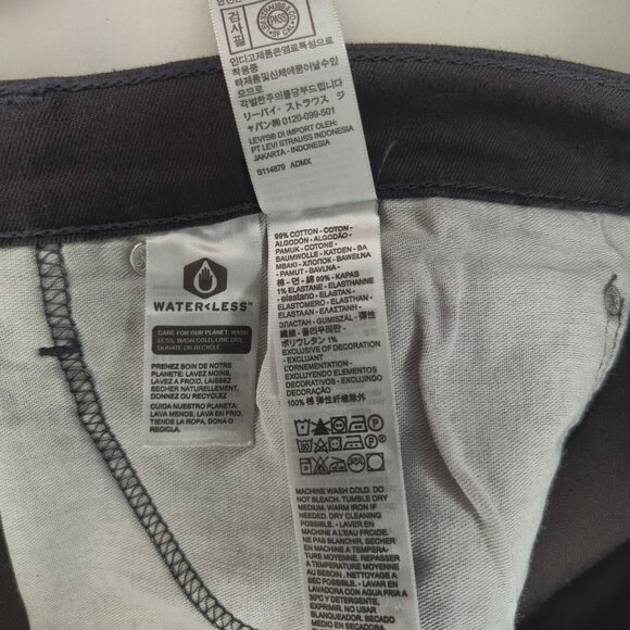 502 Levis Mens Jeans 50x30 Taper Fit Stretch Cotton Big & Tall Black Denim NWT - Picture 10 of 12